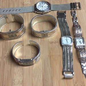 silver watch/bracelet watch bundle